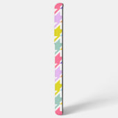 千鳥格子の数々の色+白ビッグパターン SAMSUNG GALAXYケース (左側面)