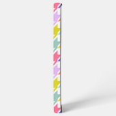 千鳥格子の数々の色+白ビッグパターン SAMSUNG GALAXYケース (左側面)