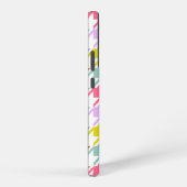 千鳥格子の数々の色+白ビッグパターン SAMSUNG GALAXYケース (右側面)