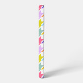 千鳥格子の数々の色+白ビッグパターン SAMSUNG GALAXYケース (左側面)