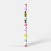 千鳥格子の数々の色+白ビッグパターン SAMSUNG GALAXYケース (右側面)