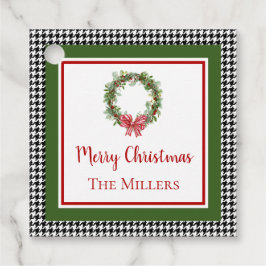 千鳥格子の縁どメッセージカード フェイバータグ