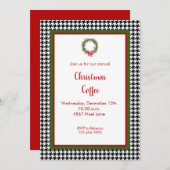 千鳥格子の縁ど招待状 招待状 (正面/裏面)