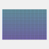 千鳥格子の-カラフル青から紫へのグラデーション –  ラッピングペーパーシート (正面2)