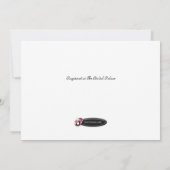 千鳥格子の&シルバーデザインブライダルシャワー招待状 招待状 (裏面)