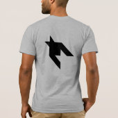 千鳥格子の(黒) Tシャツ (裏面)