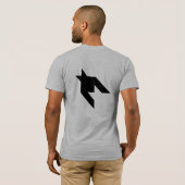 千鳥格子の(黒) Tシャツ (裏面フル)