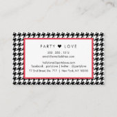 千鳥格子の#2 |黒と白 |カスタマイズ可能 名刺 (裏面)