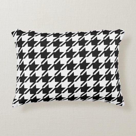 千鳥格子のBWビッグパターン アクセントクッション (正面)