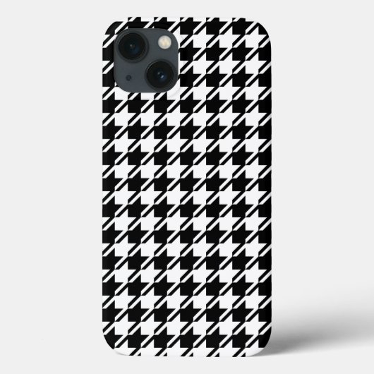 千鳥格子のBW文字パターン Case-Mate iPhoneケース (裏面)