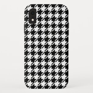 千鳥格子のBW文字パターン iPhone XRケース
