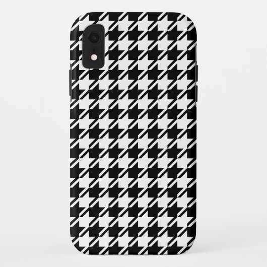 千鳥格子のBW文字パターン Case-Mate iPhoneケース (裏面)