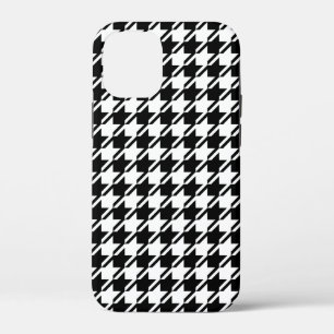 千鳥格子のBW文字パターン iPhone 12 MINI ケース