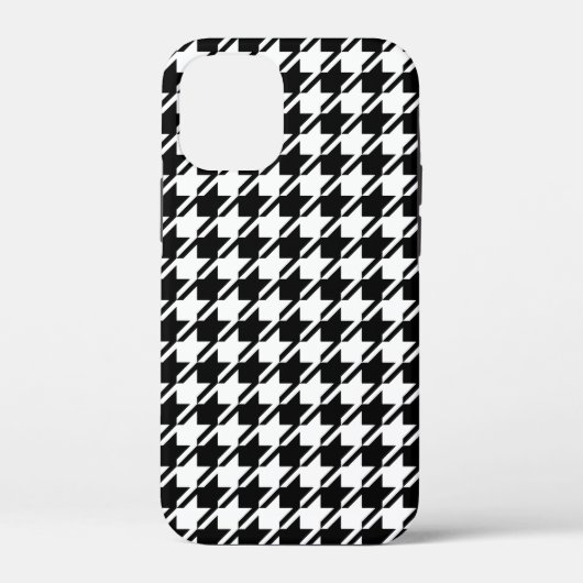 千鳥格子のBW文字パターン Case-Mate iPhoneケース (裏面)
