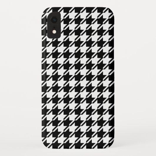 千鳥格子のBW文字パターン Case-Mate iPhoneケース (裏面)