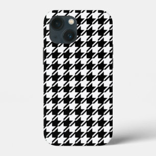 千鳥格子のBW文字パターン iPhone 13 MINIケース
