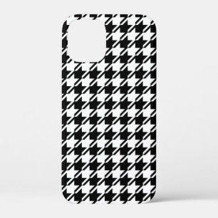 千鳥格子のBW文字パターン iPhone 12 MINI ケース