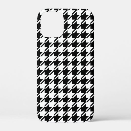 千鳥格子のBW文字パターン Case-Mate iPhoneケース (裏面)