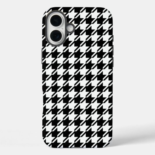千鳥格子のBW文字パターン Case-Mate iPhoneケース (裏面)