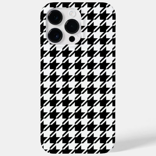 千鳥格子のBW文字パターン Case-Mate iPhoneケース (裏面)