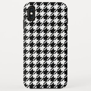 千鳥格子のBW文字パターン iPhone XS MAXケース