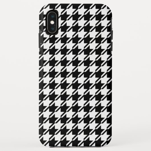 千鳥格子のBW文字パターン Case-Mate iPhoneケース (裏面)