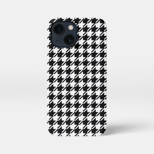 千鳥格子のBW文字パターン iPhoneケース (裏面)