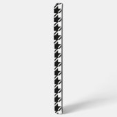 千鳥格子のBW文字パターン SAMSUNG GALAXYケース (裏面横)