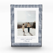 千鳥格子のPeacoatフレーム写真 フォトブロック (正面)