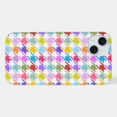 千鳥格子 マルチカラー+ホワイト パターン iPhoneケース (裏面横)