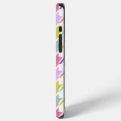 千鳥格子+白 大柄 マルチカラー iPhoneケース (左側面)