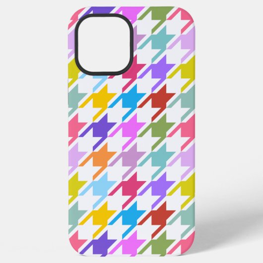 千鳥格子+白 大柄 マルチカラー iPhoneケース (裏面)