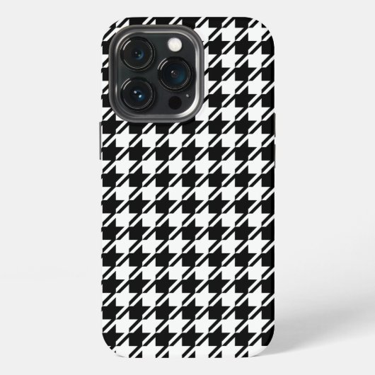 千鳥格子 BW 繰り返し パターン iPhoneケース (裏面)