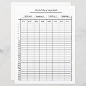 午前のグラフの毎月4列グラフ (正面/裏面)