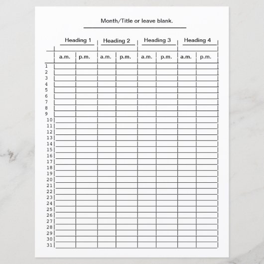 午前のグラフの毎月4列グラフ (正面)