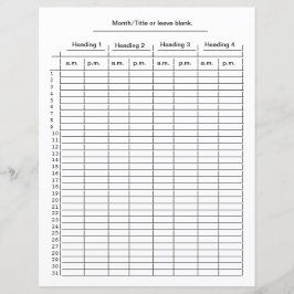 午前のグラフの毎月4列グラフ