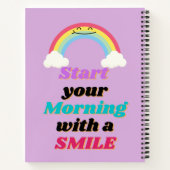 午前中にスパイラルノートブックスマイルを起動する ノートブック (裏面)