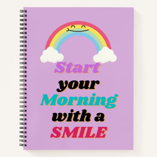 午前中にスパイラルノートブックスマイルを起動する ノートブック (正面)