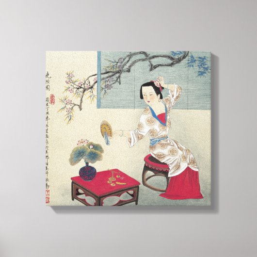 午前中に着替える キャンバスプリント (正面)