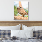 午前中のフクロウの斑点。 キャンバスプリント (インサイチュ (寝室))