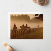 午前中の会話 – サラブレッド馬カード ノートカード (正面/裏面インサイチュ)