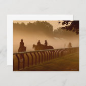 午前中の会話 – サラブレッド馬カード ノートカード (正面/裏面)