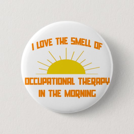 午前中の職業セラピーのにおい 缶バッジ (正面)