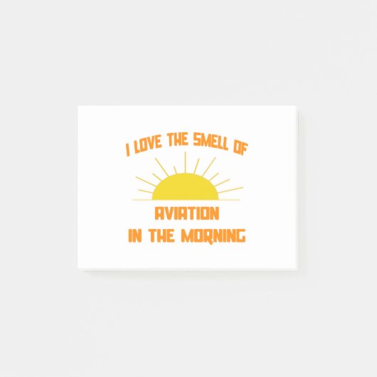 午前中の航空臭い ポストイット (正面)
