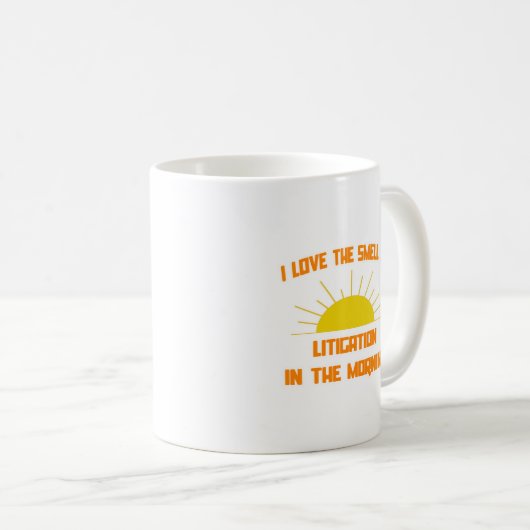 午前中の訴訟のにおい コーヒーマグカップ (正面右)