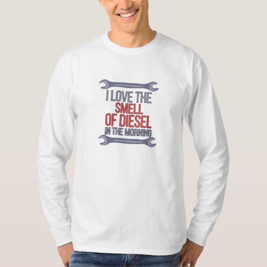 午前中はディーゼルの匂いが好きだ Tシャツ (正面)