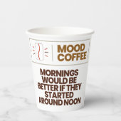 午前中は正午から紙コーヒーカップ 紙コップ (正面)