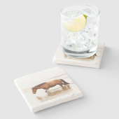 午前中は馬を求めて泳ぐ ストーンコースター (横)