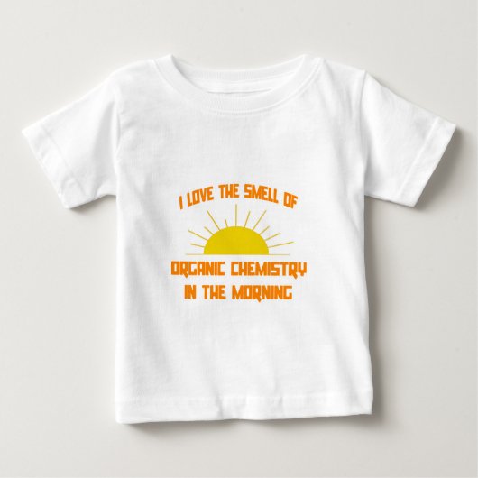午前中オーガニックの化学の匂い ベビーTシャツ (正面)