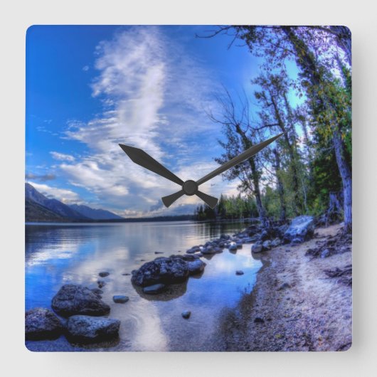 午前中ジェニー スクエア壁時計 (正面)